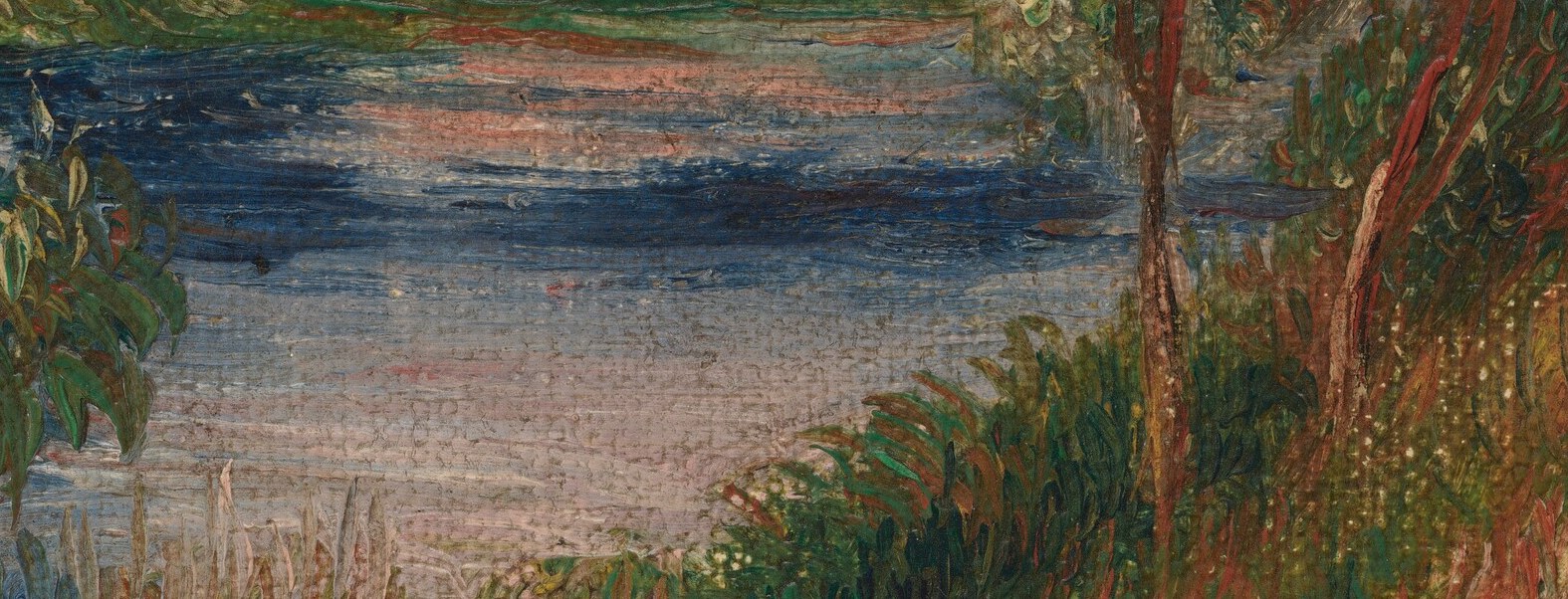 Look closely at the rippling golden light on the river.
