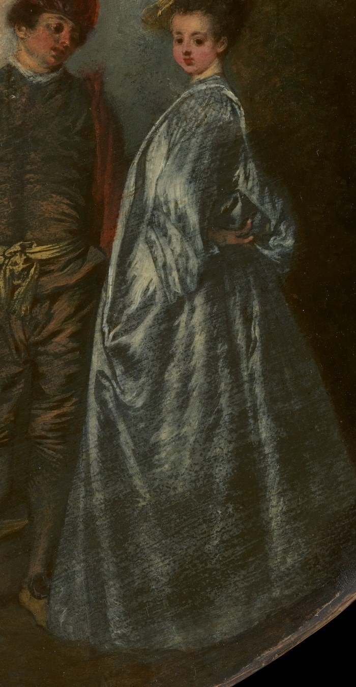 Her posture conveys grace and mood.
