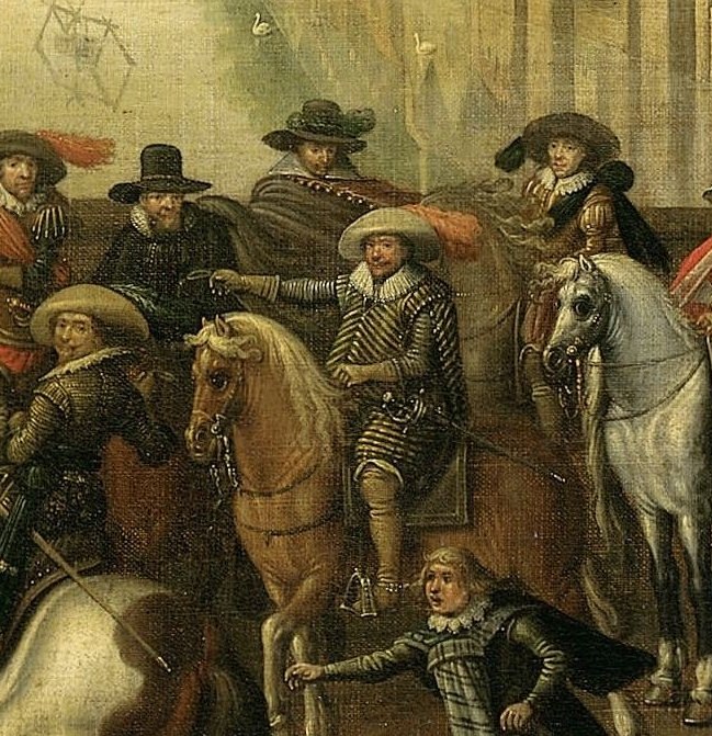 Beside him rides his younger brother, Prince Frederik Hendrik.