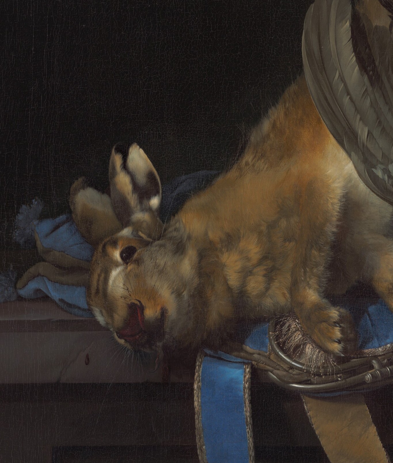 The drooping ears say what the painting leaves silent.