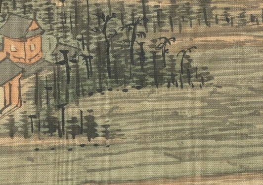 A single, barely-there skiff. A fisherman-hermit, alone.