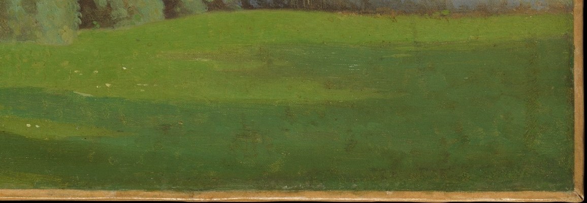 The artist studied how sunlight hit the leaves and grass.