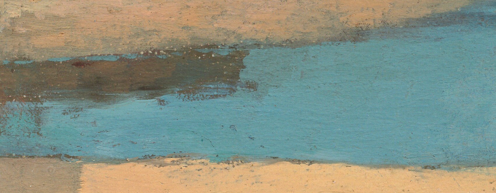 He paints the faint shimmer of light on the shore.