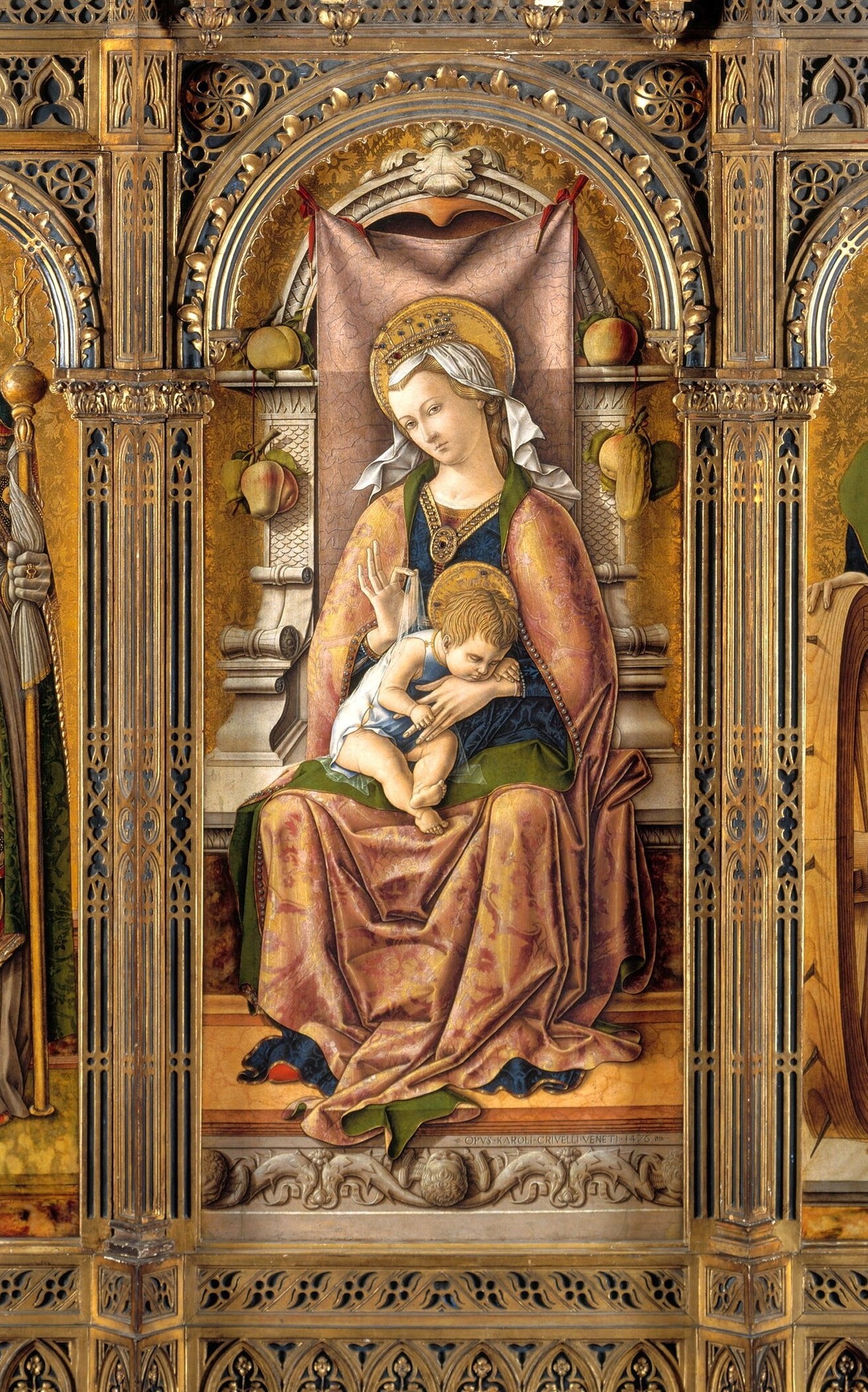 Carlo Crivelli painted this in 1476 for a church in Ascoli.