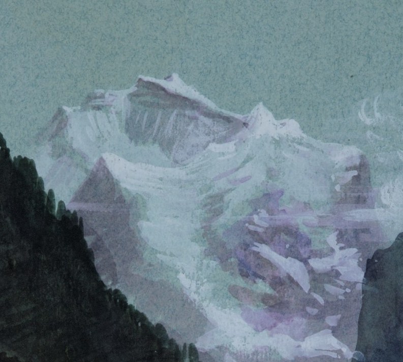 But here, he captures the majestic Swiss Alps, the Jungfrau peak.