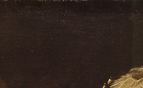The brightest highlight in the painting; its crisp folds demonstrate Keil's command of fabric and serve as a compositional beacon that anchors the viewer's gaze on the figure's identity.