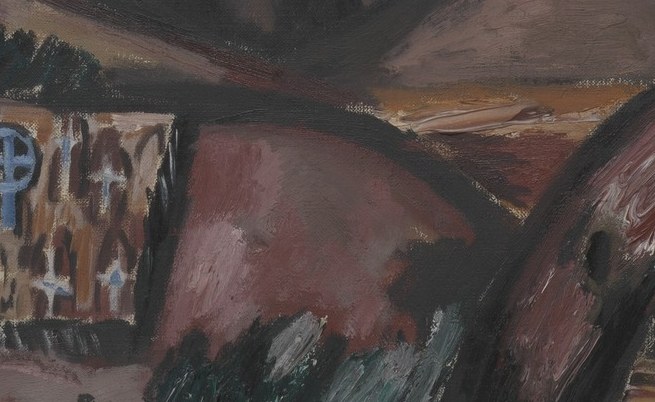 Its muted colors and simple forms hide a modernist painter's struggle.
