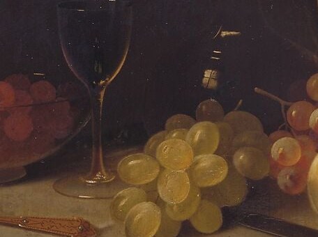 Grapes so polished they seem to sweat.