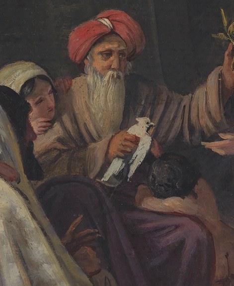 It's a study for a larger work, showing Noah and his family.