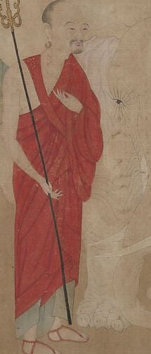 Or this monk, seemingly leading the procession.