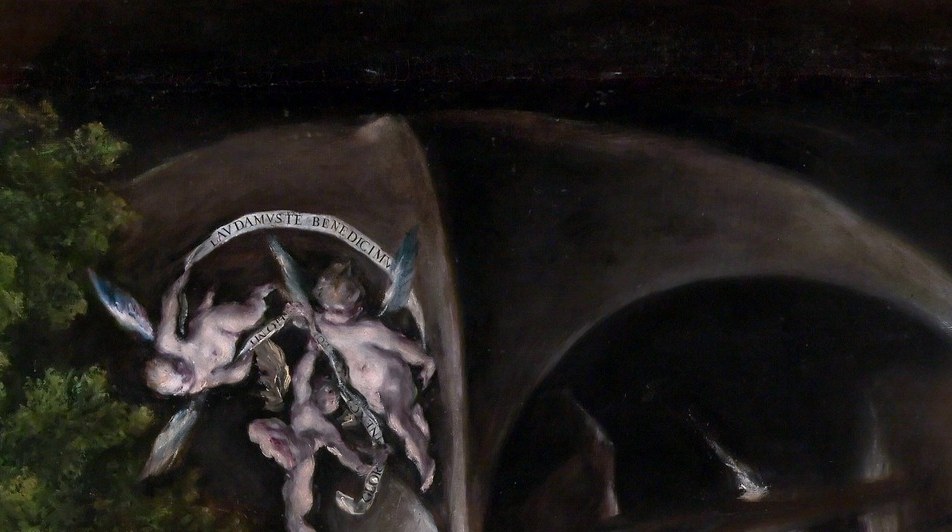 Two simultaneous light sources , the heavenly glow above and the child's radiance below , El Greco collapses cosmology into a single illuminated canvas