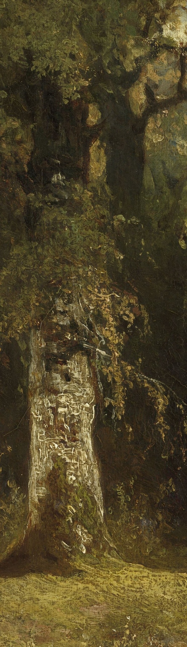 This bark was built with thick oil, not brushed.