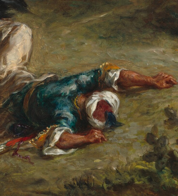 Delacroix recreated this entire violent scene from memory.