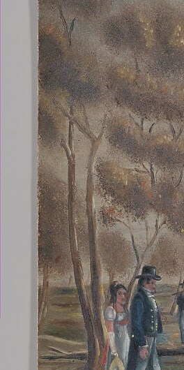 Slate gives the paint a soft, chalky drag, impossible on fabric.