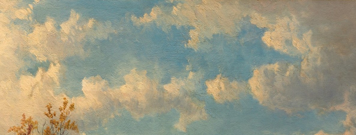 Their volume and texture suggest movement and light, adding drama to the sky.