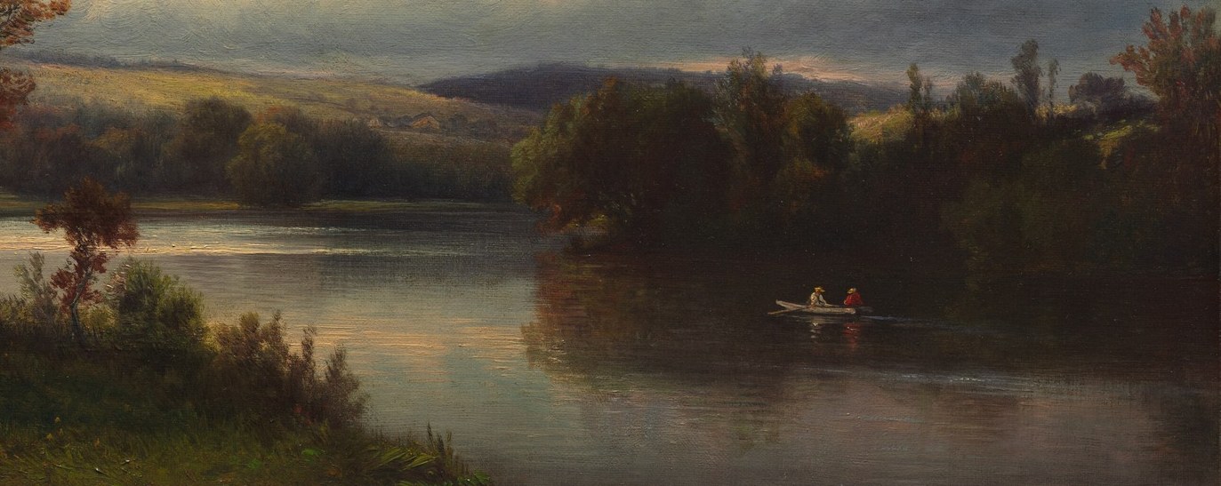 He painted this peaceful river scene in Connecticut, 1874.