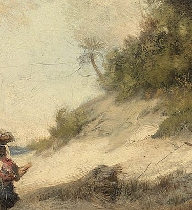 Look closely at the distant shipwreck, almost swallowed by the sand.