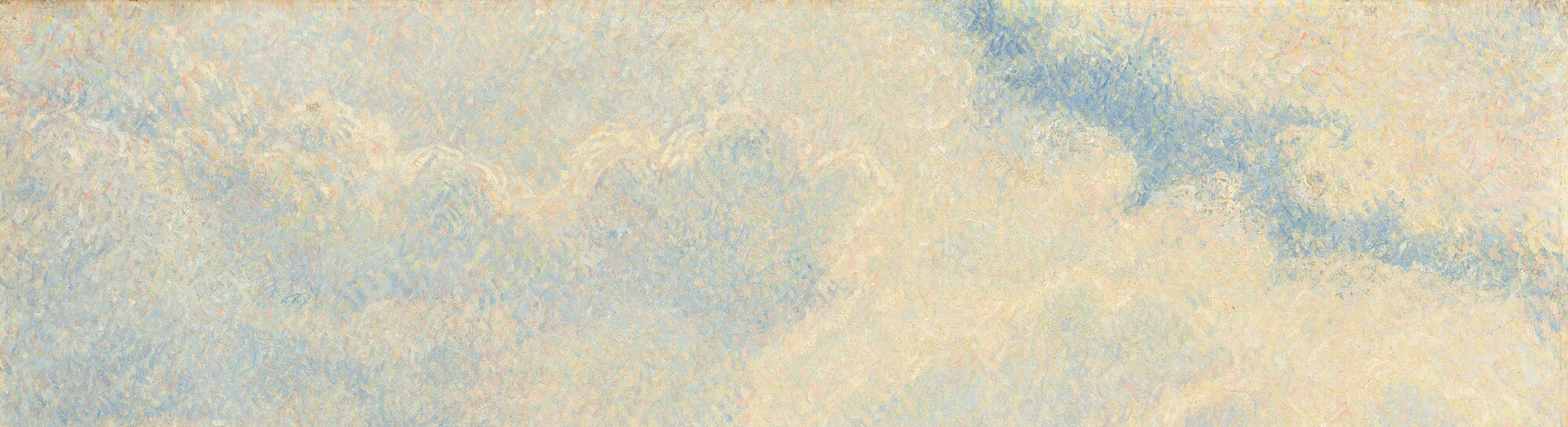The milky luminosity is the emotional key of the painting , Pissarro captures the specific quality of Thames estuary light that Monet would pursue obsessively a decade later.