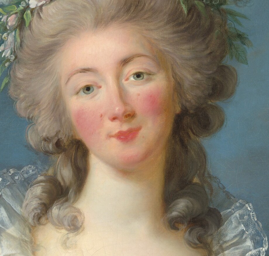 Madame du Barry gazes out, serene and confident.