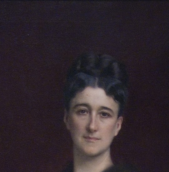 This portrait was painted a year after she died. From photographs.