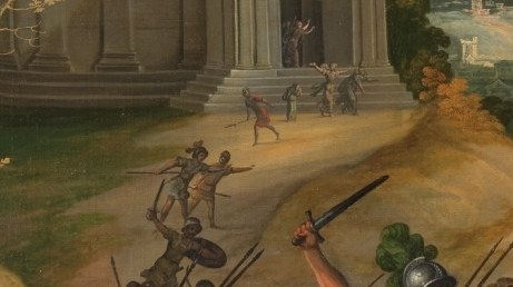 He was court painter to two Spanish kings, specializing in battle scenes.
