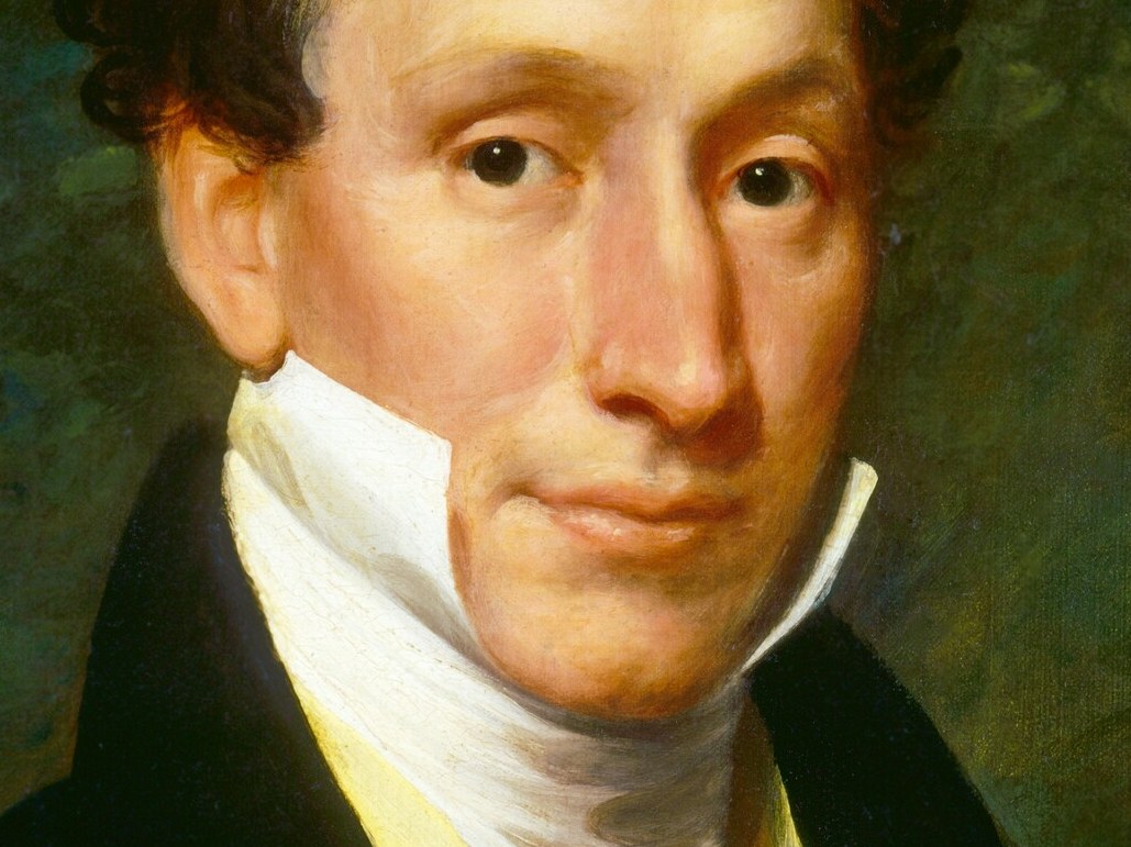 His crisp white cravat showed social standing and refinement.