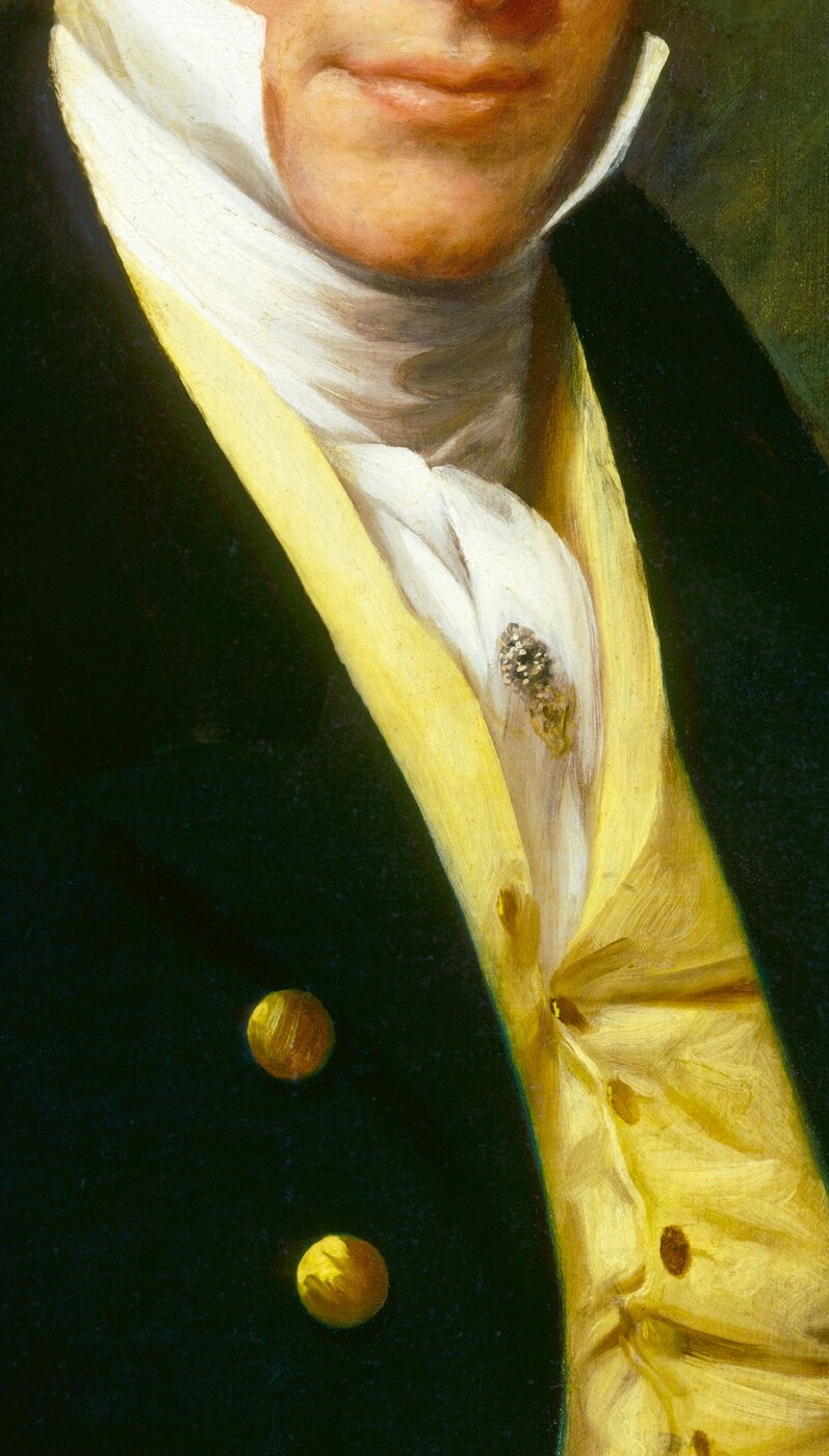 A bright yellow waistcoat was a mark of fashionable taste.