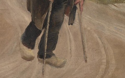 Look at the crutches' painted solidity.