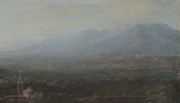 He painted the light into the distant mountains, making them recede.