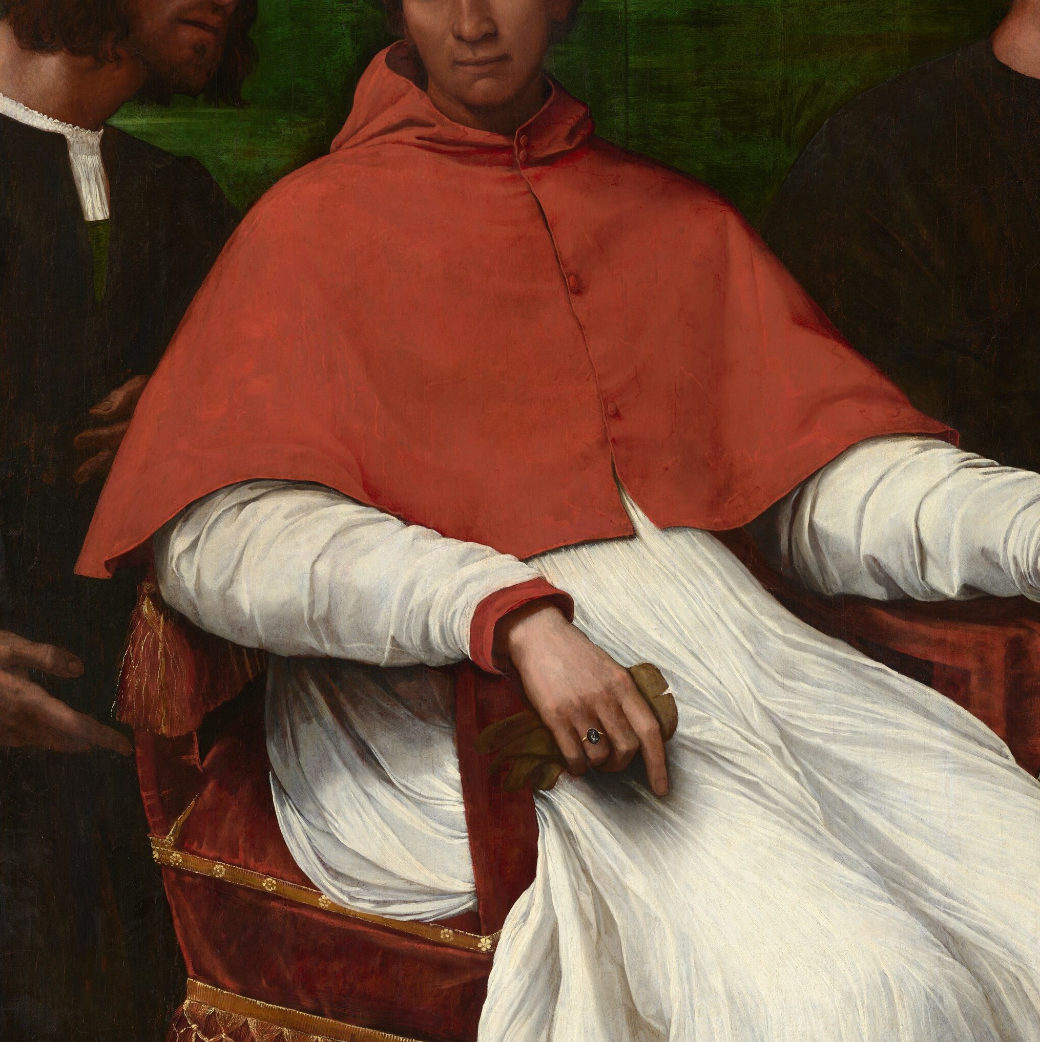 He was painted by Sebastiano del Piombo, a Venetian artist.