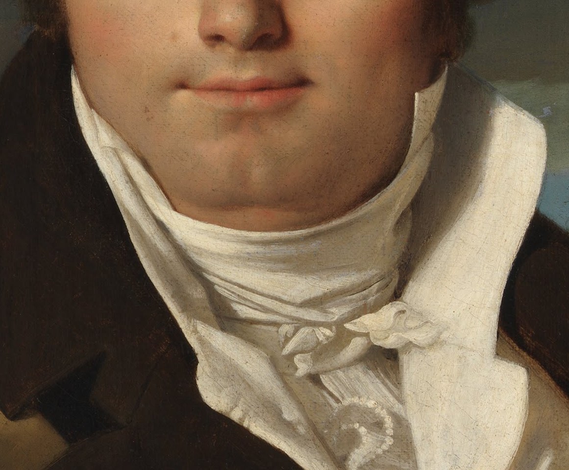 Moltedo's calm gaze and refined details show Ingres's precision.