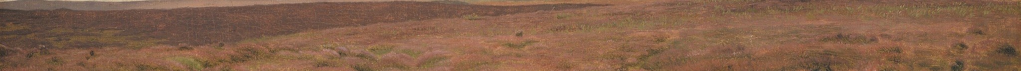 The sharp, unbroken horizon emphasizes the vastness of the landscape and the figure's solitude within it.