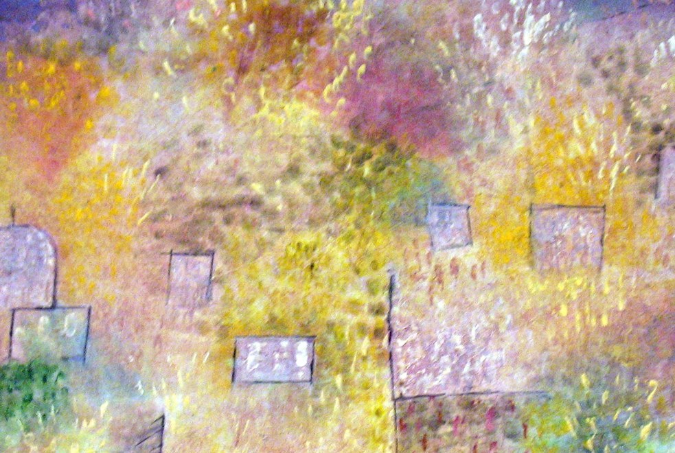 Klee layered oil paint, building up textures.