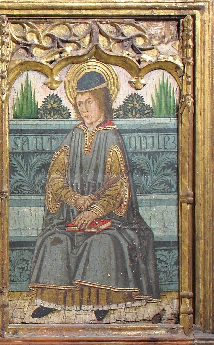 Bishop-martyr Kilian, killed at Würzburg in 689, is the least familiar of the three saints to modern viewers , his presence in an Aragonese altarpiece signals the wide reach of medieval relic veneration.
