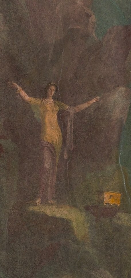 This is Perseus rescuing Andromeda from a sea monster.