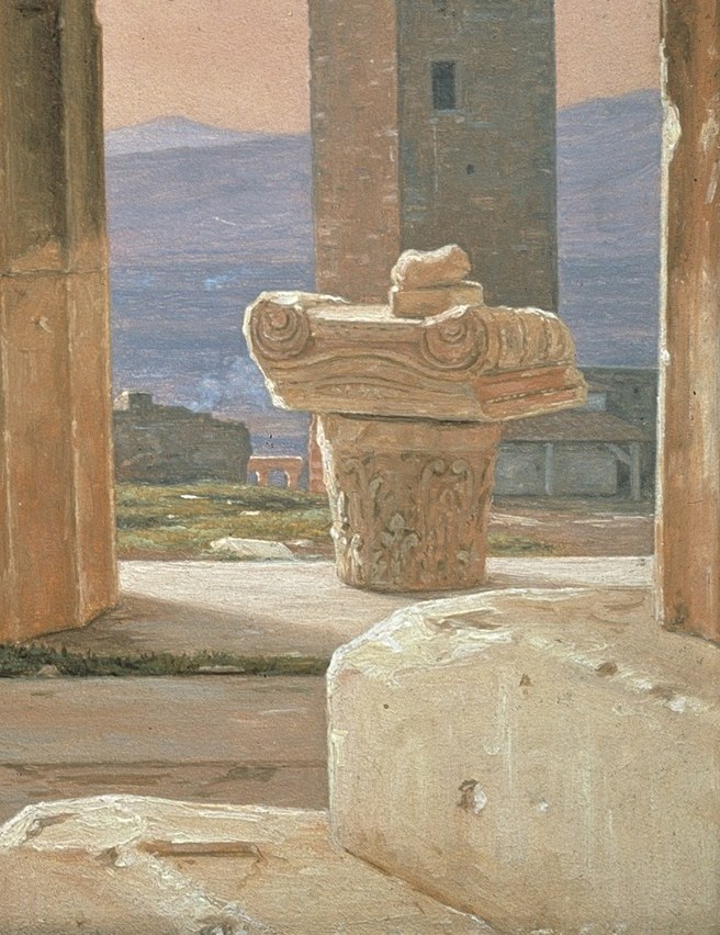 Now look down, at the lower-right corner of the painting.