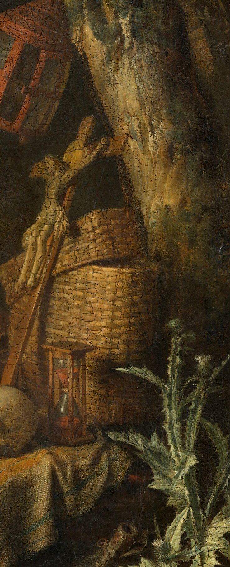 Even the texture of the gnarled tree trunk is meticulously rendered.