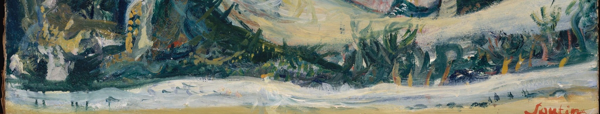 The layered paint creates a textured, almost sculptural surface.