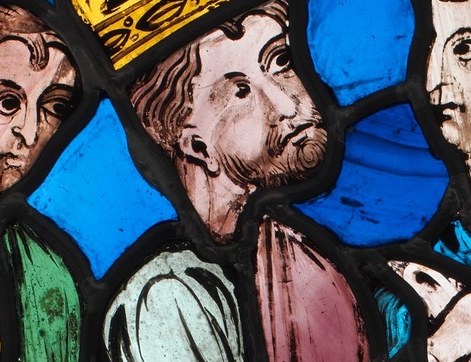 Painters added details directly onto the glass with pigment.