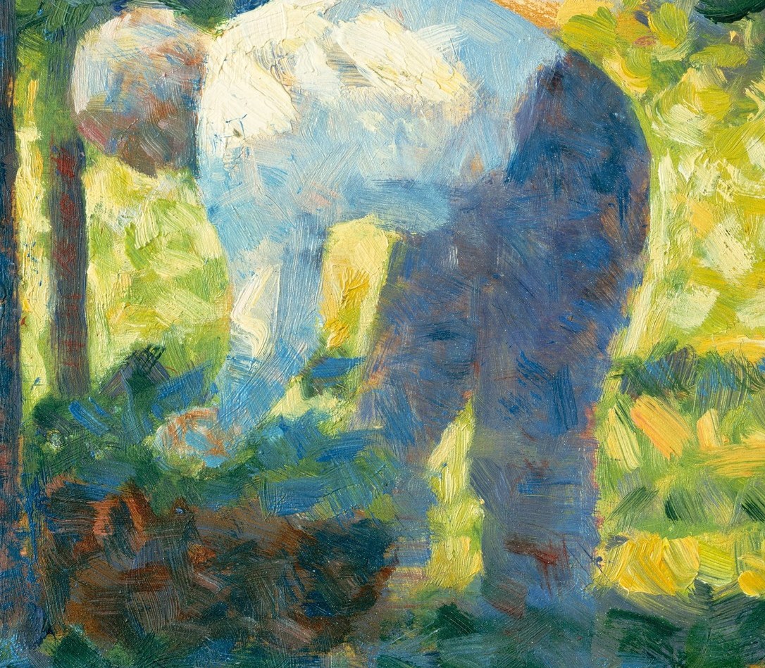 This everyday scene reflects Seurat's methodical vision.
