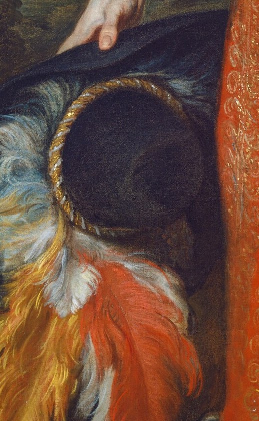 His hand is open, as if mid-sentence. Van Dyck gave him a voice.