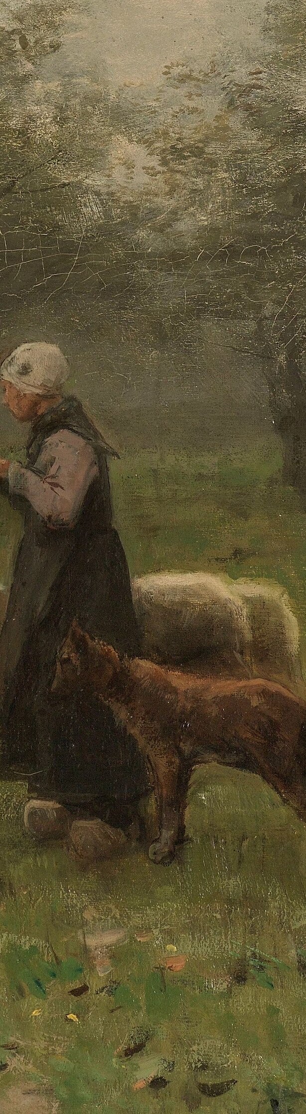 Classic pastoral symbol of care and guidance; a close-up reveals the tool of an ancient trade unchanged for centuries