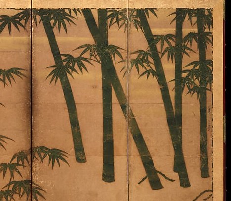 These stalks, leaning at an angle, create a sense of depth and perspective within the composition.