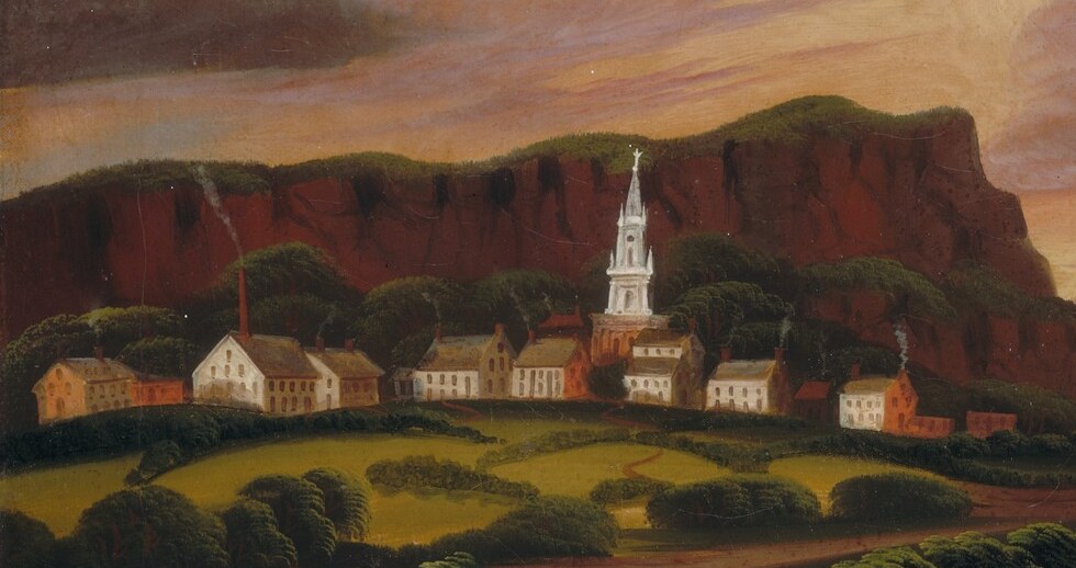 Receding ridges in cool atmospheric perspective push the eye deep into the scene, evoking the sublime grandeur that made Lake George a 19th-century tourist pilgrimage site.