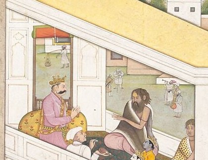 Here, a king sits in a private moment.