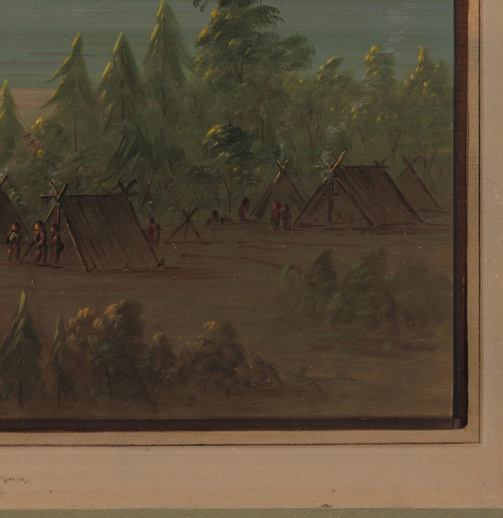 Its silhouette against the sky and village anchors the composition and adds a touch of wildness.