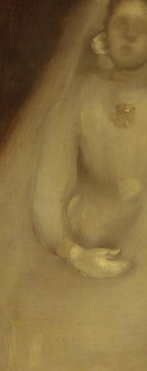 See how the light gently sculpts her form.