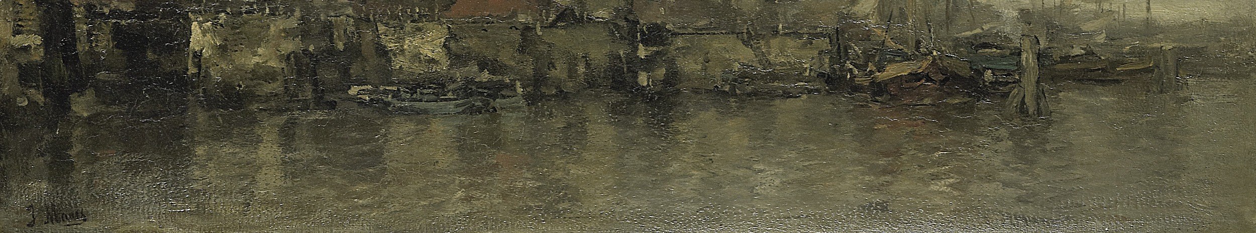 The water's surface mirrors the scene above, adding depth and a sense of movement, with subtle details of light and shadow.