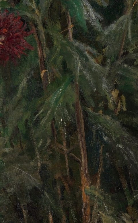 But he painted with a realistic eye, often his own garden.