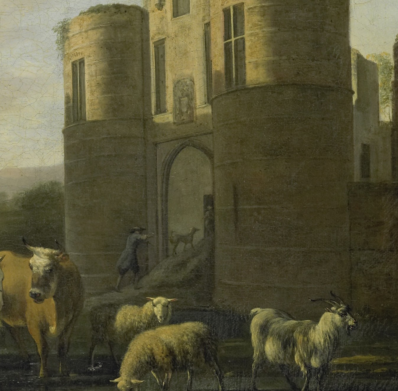 In 1692 he traveled north and painted this castle gate.